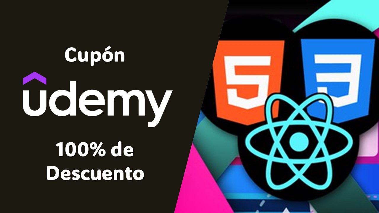 curso gratis html css react tiempo limitado