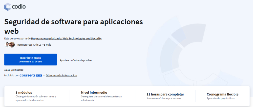 Seguridad de software para aplicaciones web - Coursera