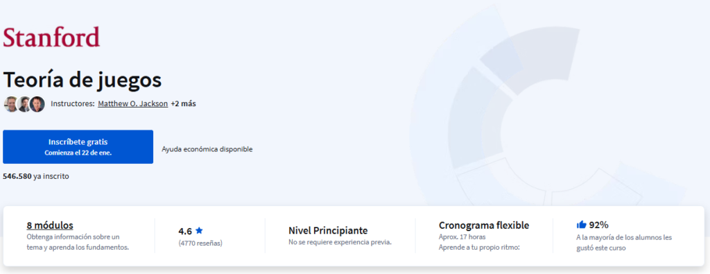 Teoría de juegos - Curso gratis de Coursera