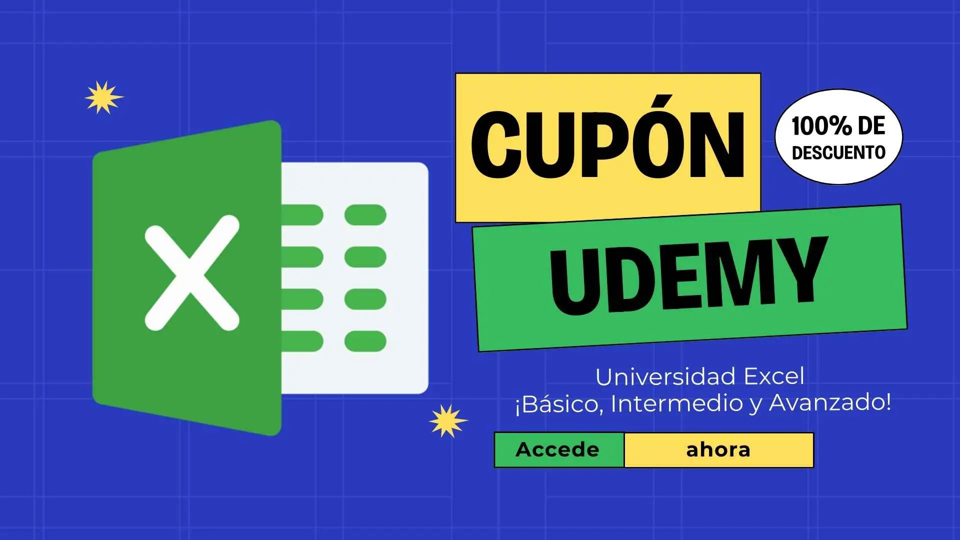 Hemos confirmado que el curso de Universidad Excel se puede tomar gratis pero solo por pocos días