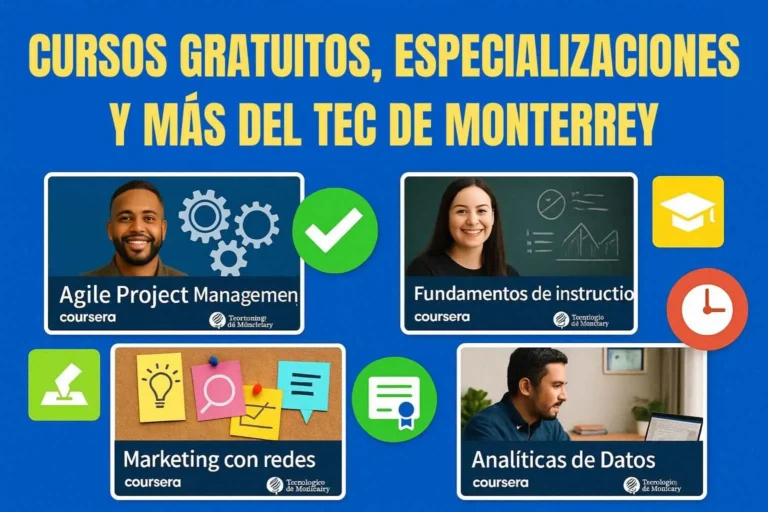 Cursos gratuitos, especializaciones y más del Tec de Monterrey: Así puedes inscribirte hoy mismo