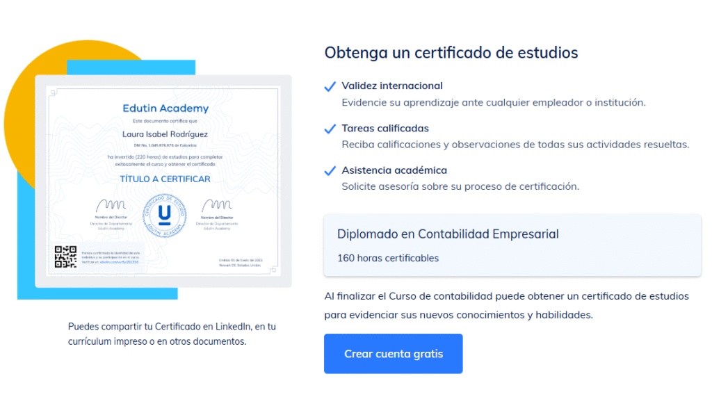 Curso de contabilidad | Certificación