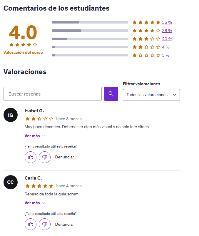 Guia Oficial de Scrum en español - Free Audio Curso | Valoración