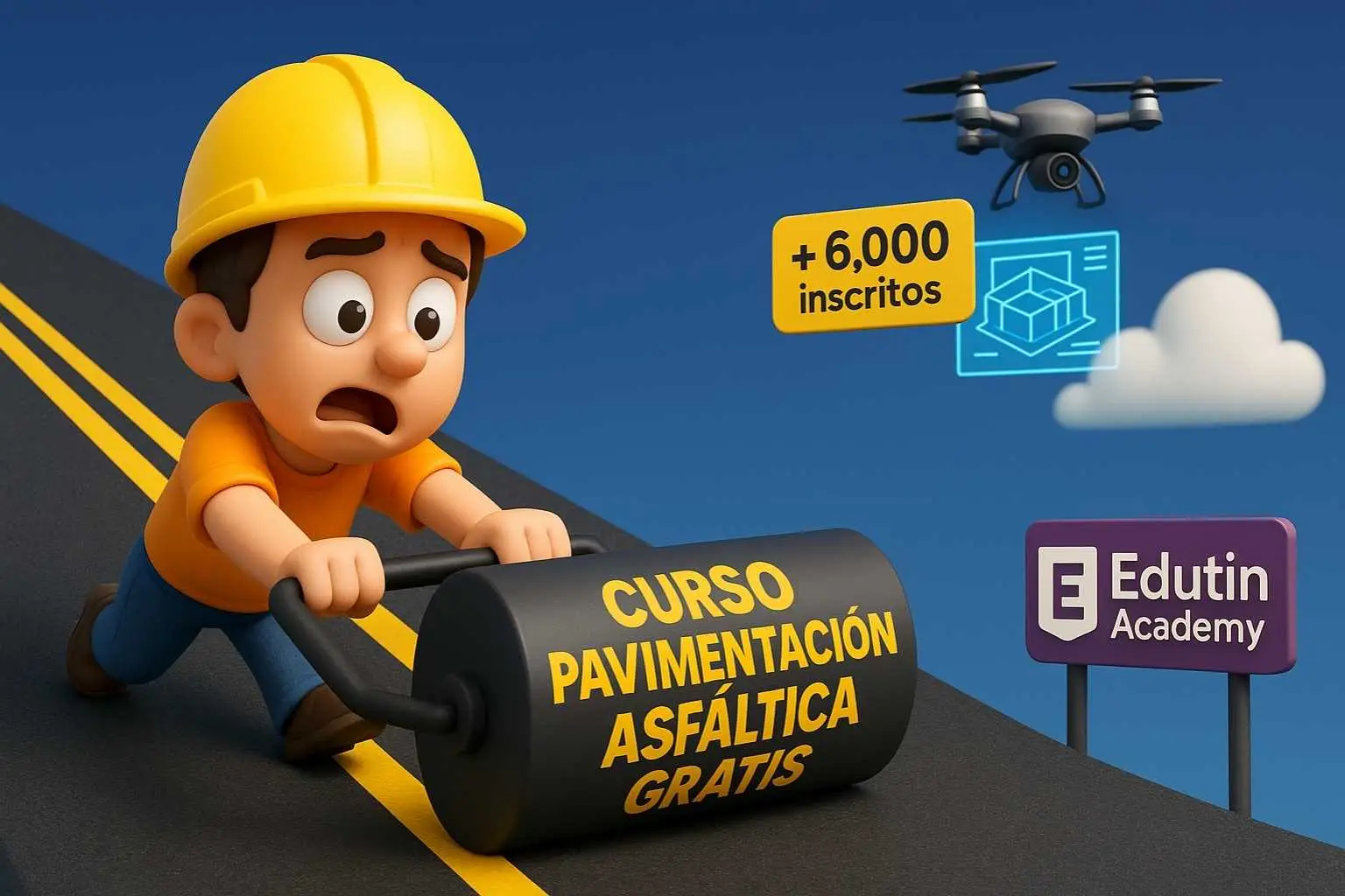 Lanza curso de pavimentación asfáltica gratis con 140 horas de formación práctica