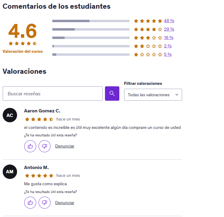 Introducción a la Programación en Varios Lenguajes | Valoraciones