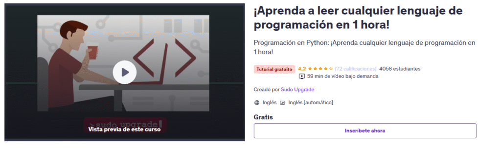 ¡Aprenda a leer cualquier lenguaje de programación en 1 hora! | Detalles del curso