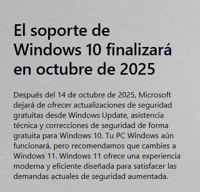 Fin de soporte de windows | Microsoft