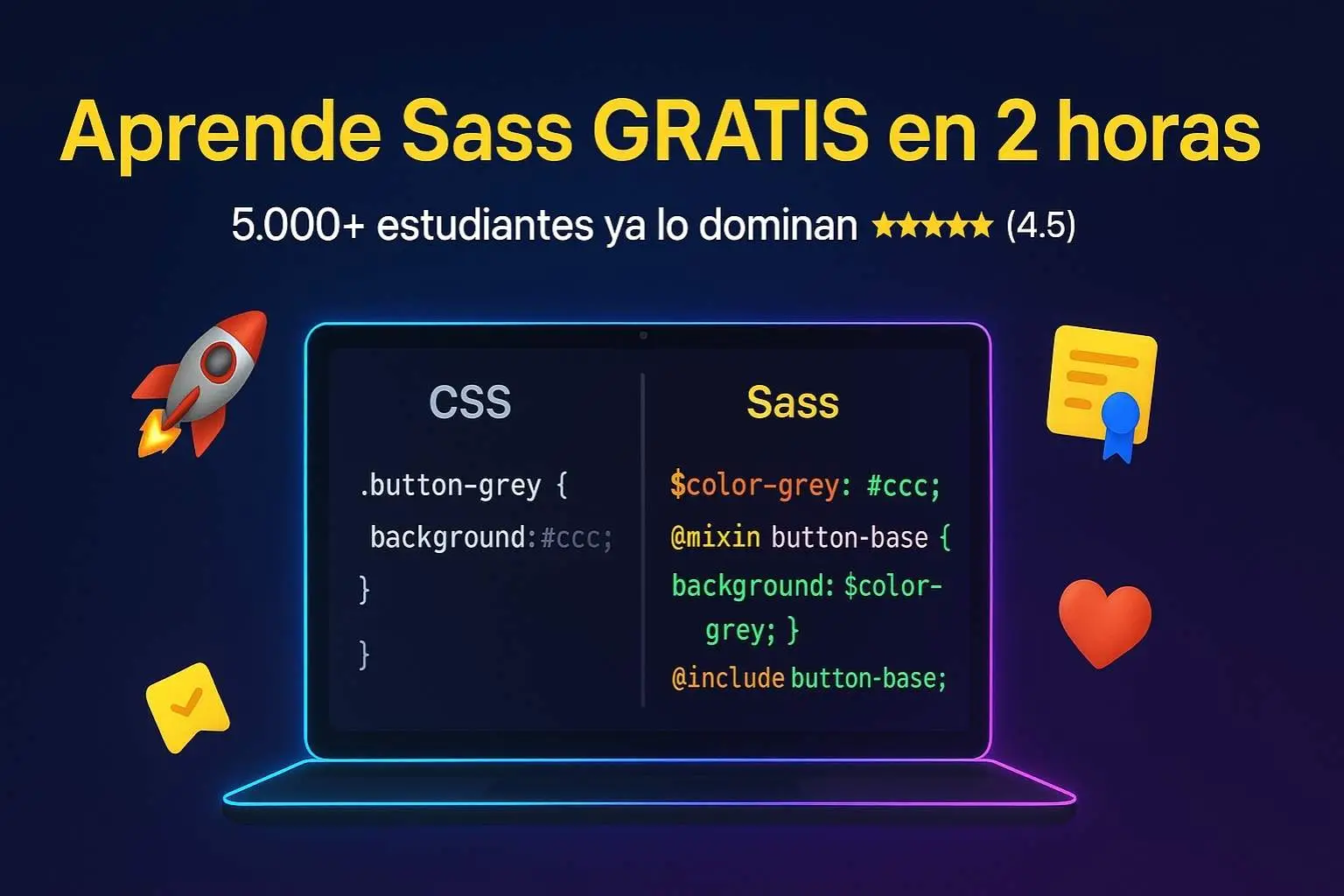 ¿CSS te parece tedioso? Aprende Sass en menos de 2 horas con este curso gratis que está arrasando en Udemy