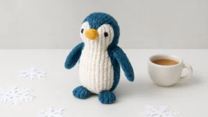 Descarga gratuita: Patrón de pingüino 3D en macramé para imprimir