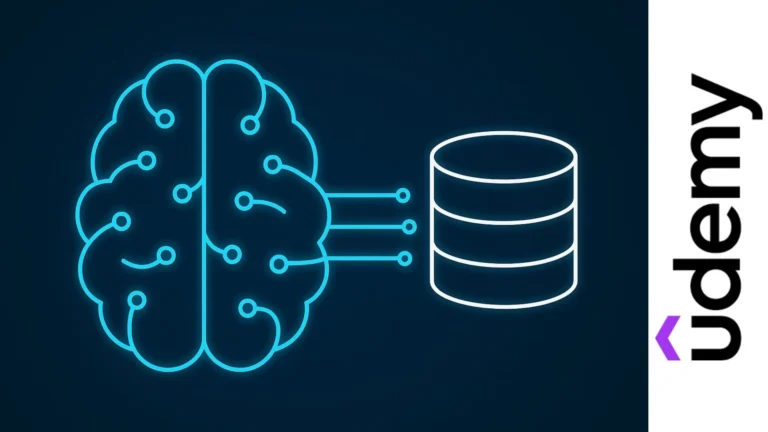 Ilustración de cerebro digital conectado a base de datos, representando el aprendizaje de SQL