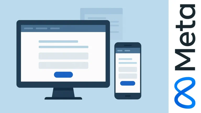 Ilustración de un formulario adaptable creado con HTML y CSS mostrado en computadora y smartphone