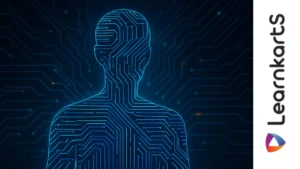 Ilustración digital de una silueta formada por circuitos luminosos que representa la ciberseguridad y la certificación CompTIA Security+