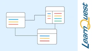 Diagrama simple de tablas conectadas que representa un esquema de base de datos relacional en SQL.