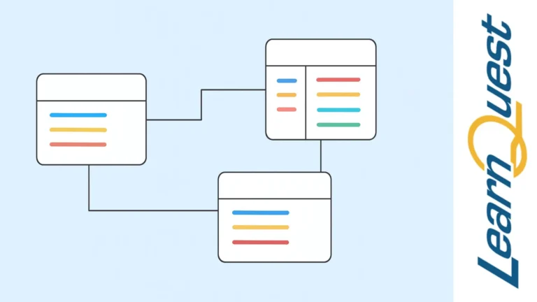 Diagrama simple de tablas conectadas que representa un esquema de base de datos relacional en SQL.