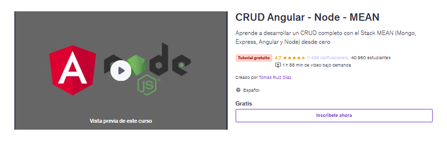 CRUD Angular - Node - MEAN