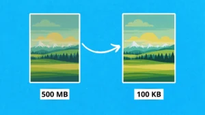 Comparación entre una imagen original y una versión optimizada con menor peso y la misma calidad visual.