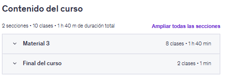 Contenido del curso "Android con Jetpack Compose y Material 3: Curso GRATIS" en Udemy