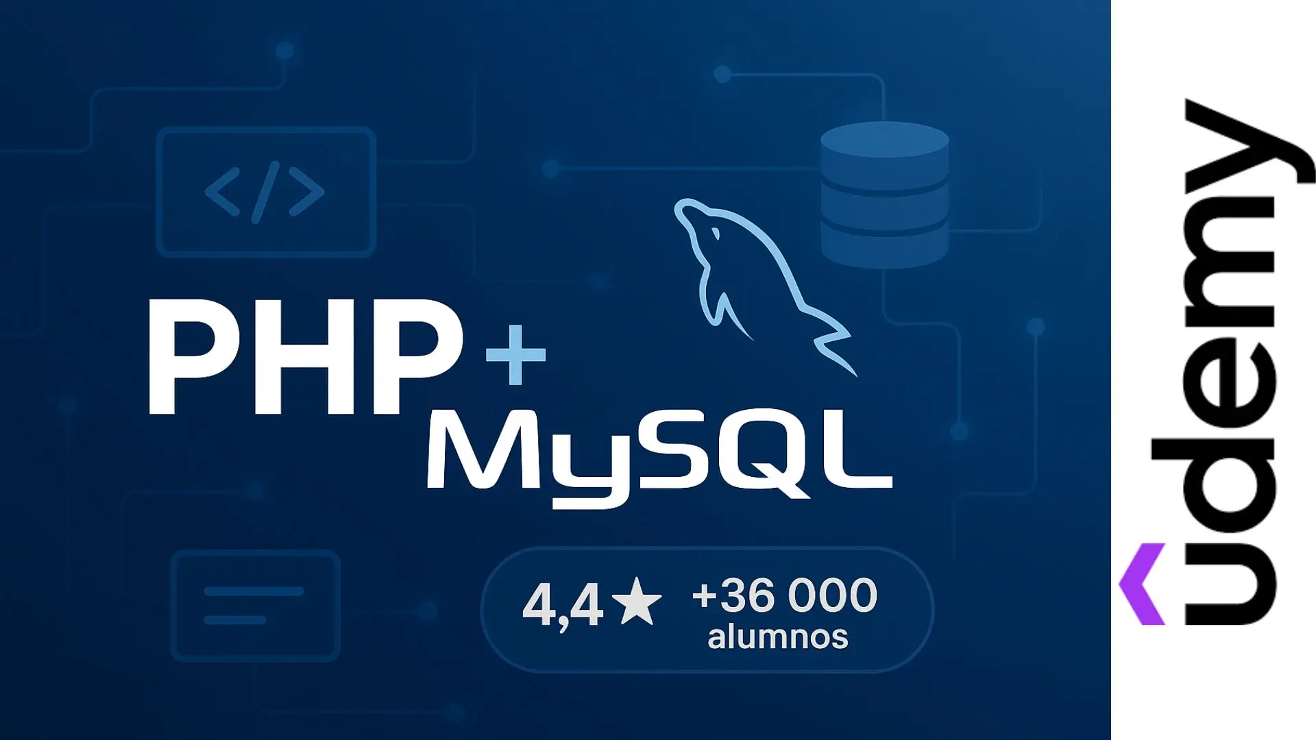 Curso GRATIS de PHP y MySQL valorado con 4.4 estrellas: Crea tu login en menos de 2 horas