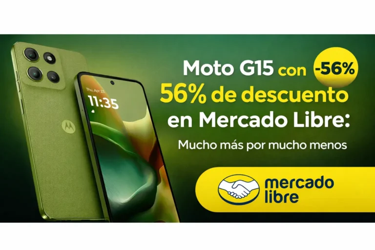 Moto G15 con 56% de descuento en Mercado Libre: Mucho más por mucho menos