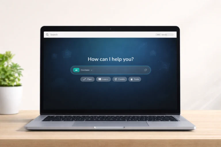 Interfaz de un asistente de inteligencia artificial accesible desde la web