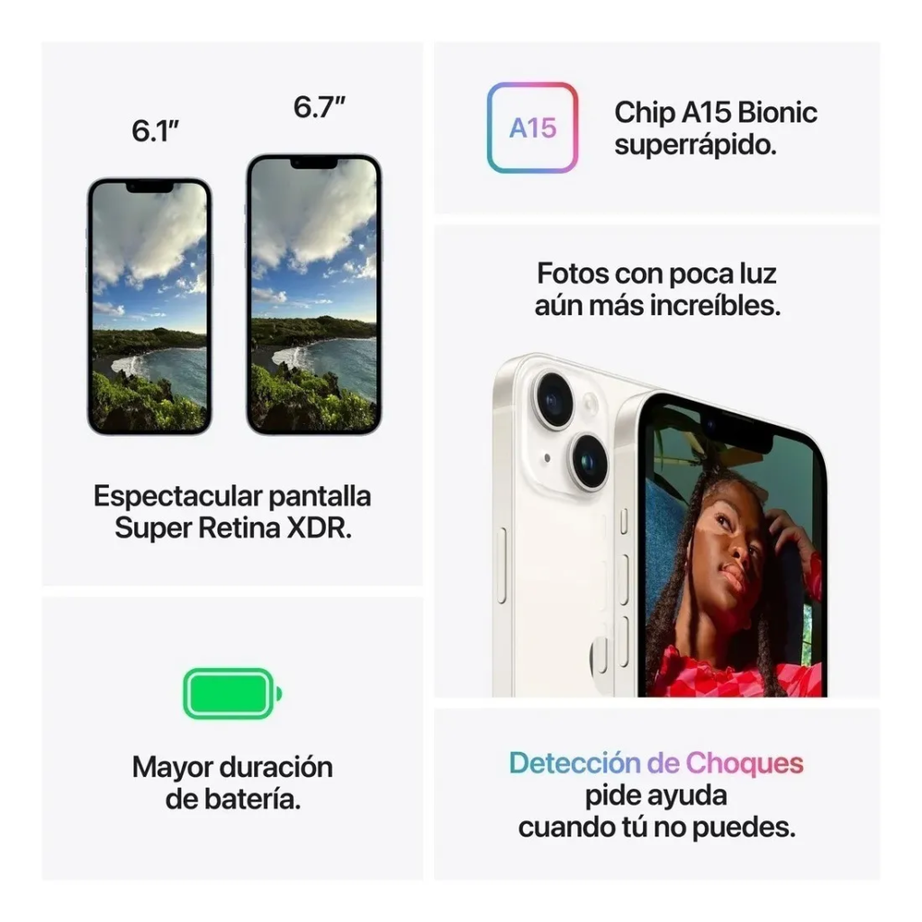 Apple iPhone 14 Plus (512 Gb) - Blanco Estelar - Distribuidor Autorizado
