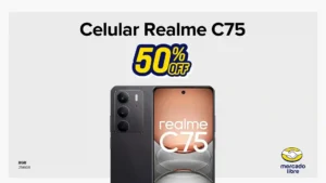 Oferta imperdible del Realme C75 con 8 GB de RAM y 256 GB de memoria con 50% de descuento