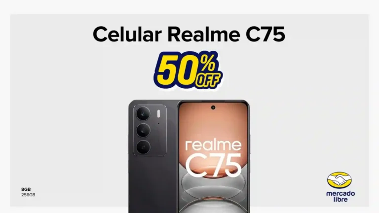 Oferta imperdible del Realme C75 con 8 GB de RAM y 256 GB de memoria con 50% de descuento