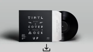 Mockup gratis de portada de disco para presentar diseños musicales con estilo profesional