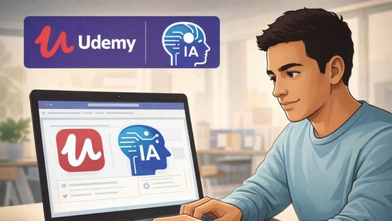 Curso gratis de inteligencia artificial en Udemy está destacando por explicar IA sin programación ni matemáticas