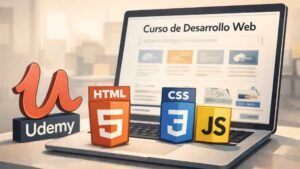 Este curso completo de desarrollo web en Udemy tiene descuento y opción desde 165 MXN al mes