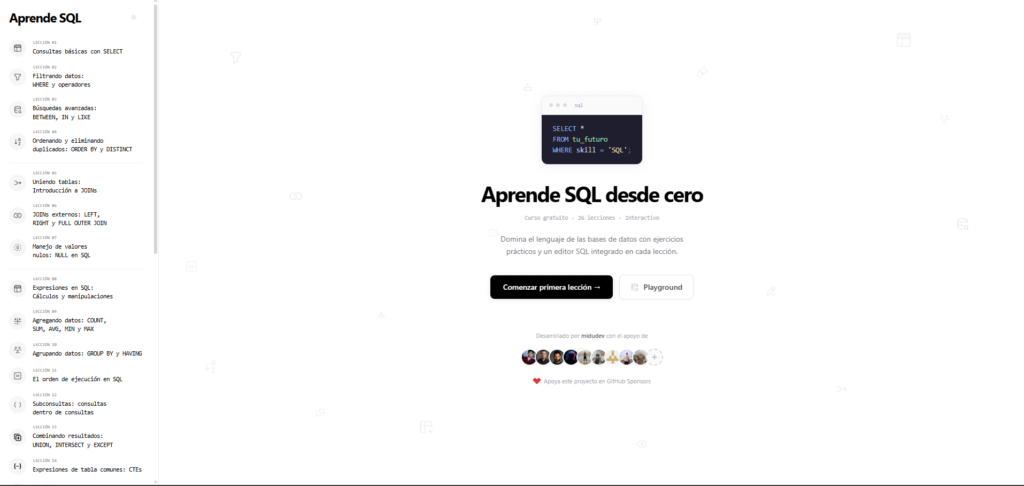 Aprende SQL desde cero - aprendesql.dev