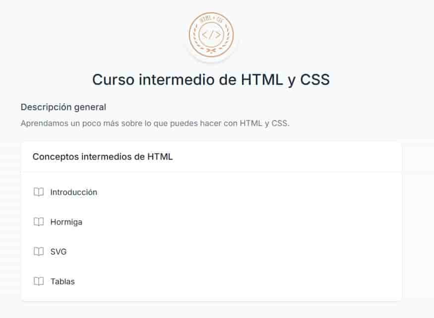 Curso intermedio de HTML y CSS - Imágen de the odin project