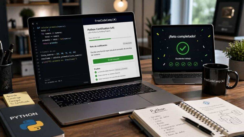 freeCodeCamp lanza nueva certificación gratuita en Python - CursotecaPlus