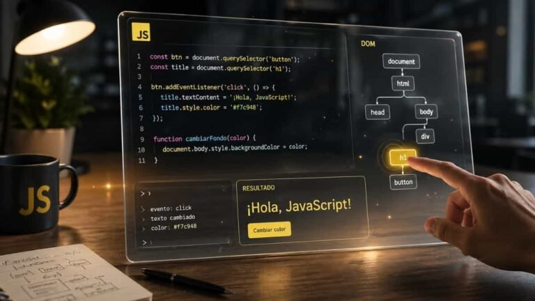Curso gratis de JavaScript desde cero con fundamentos, DOM y lógica