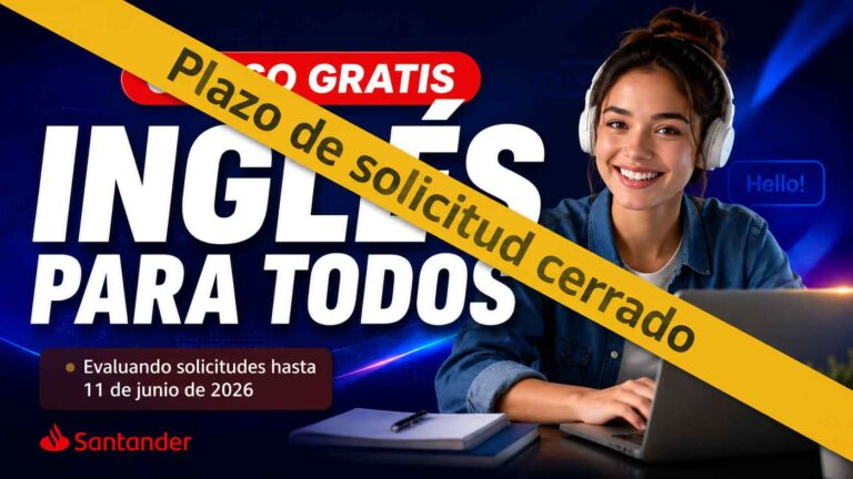 [Convocatoria cerrada] Curso gratis de inglés Santander 2026 y cómo acceder