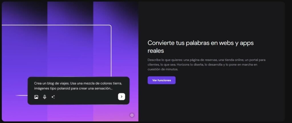 Hostinger Horizons transforma ideas en webs y apps usando IA.