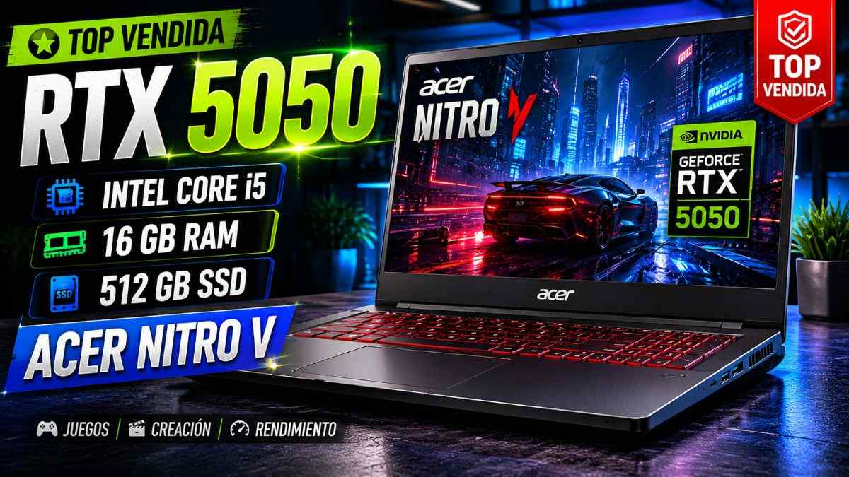 Acer Nitro V con RTX 5050 y Core i5 en Mercado Libre