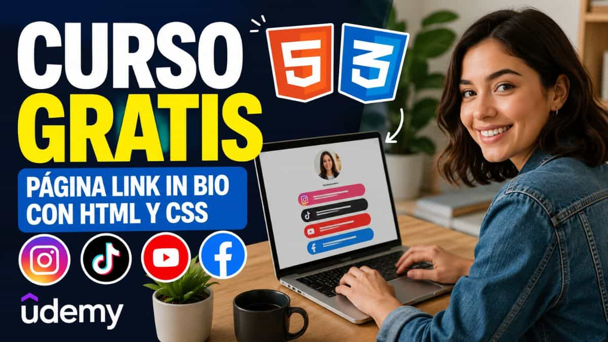 Curso gratis de HTML y CSS para crear una biografía web