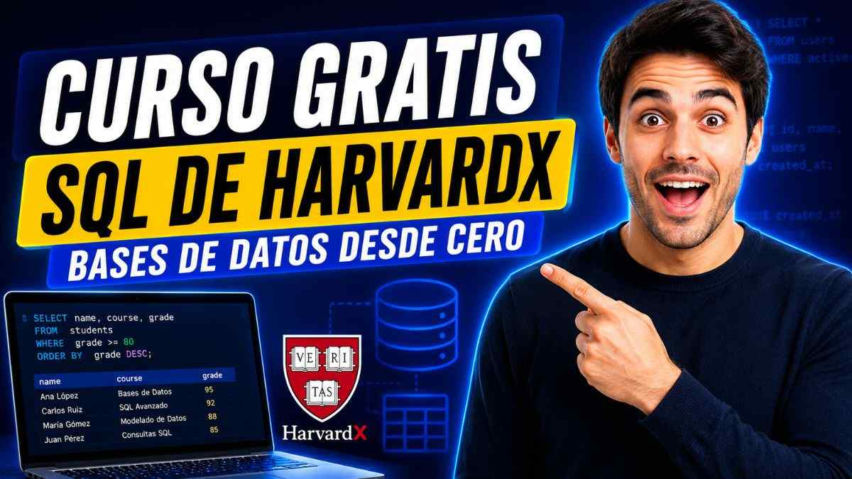 Curso gratis de SQL de Harvard en edX