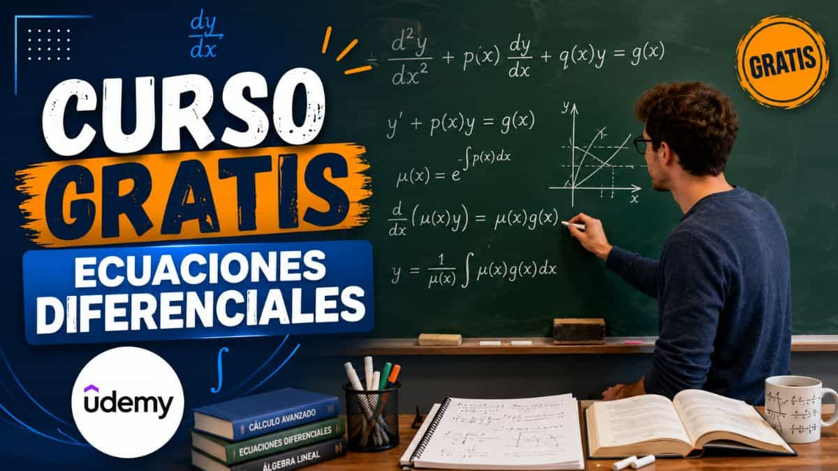 Curso gratis de ecuaciones diferenciales ordinarias en Udemy