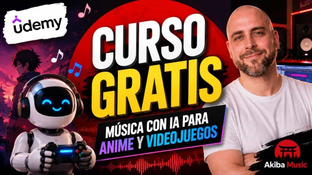 Curso gratis de música con IA para anime y videojuegos
