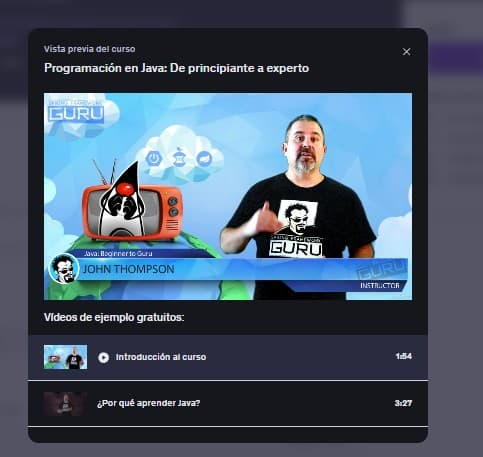 Imagen del curso "Programación en Java: De principiante a experto" en Udemy