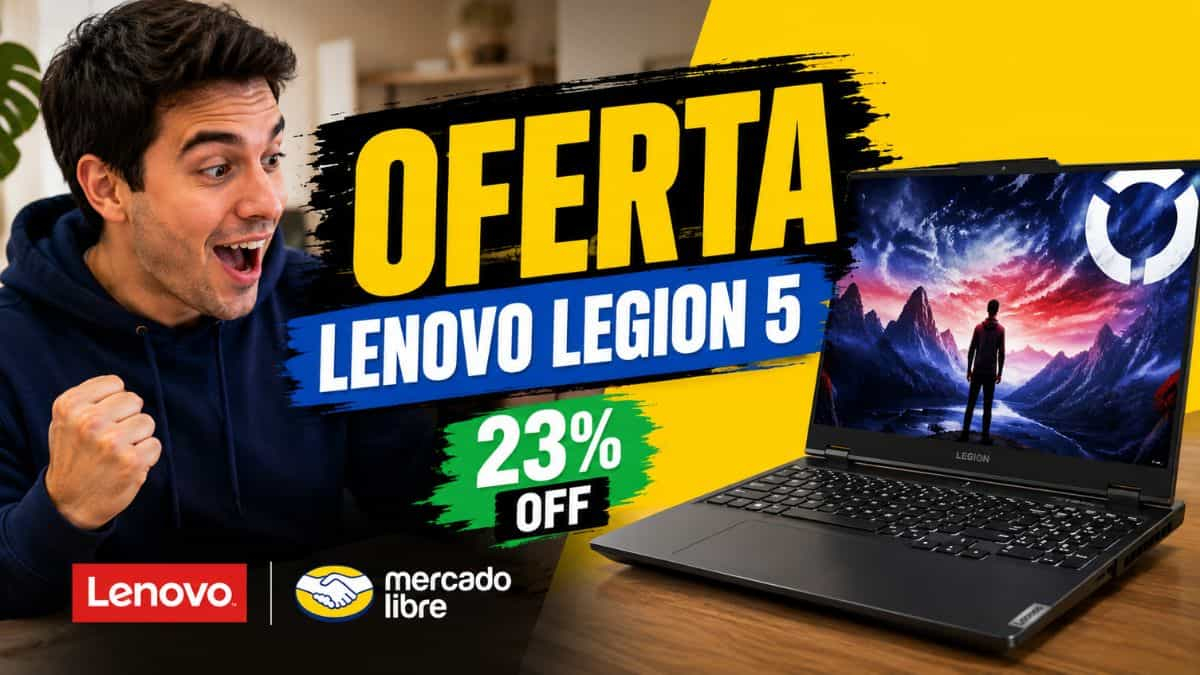 Laptop Lenovo Legion 5 RTX 5050 con 23% de descuento