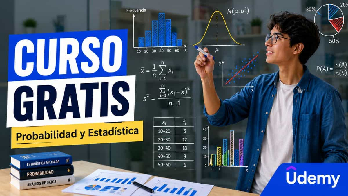Curso gratis de estadística básica desde cero en Udemy
