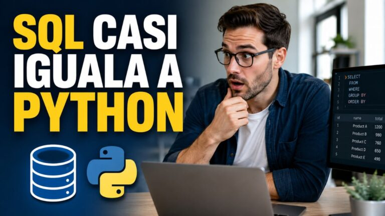 SQL casi iguala a Python en demanda laboral