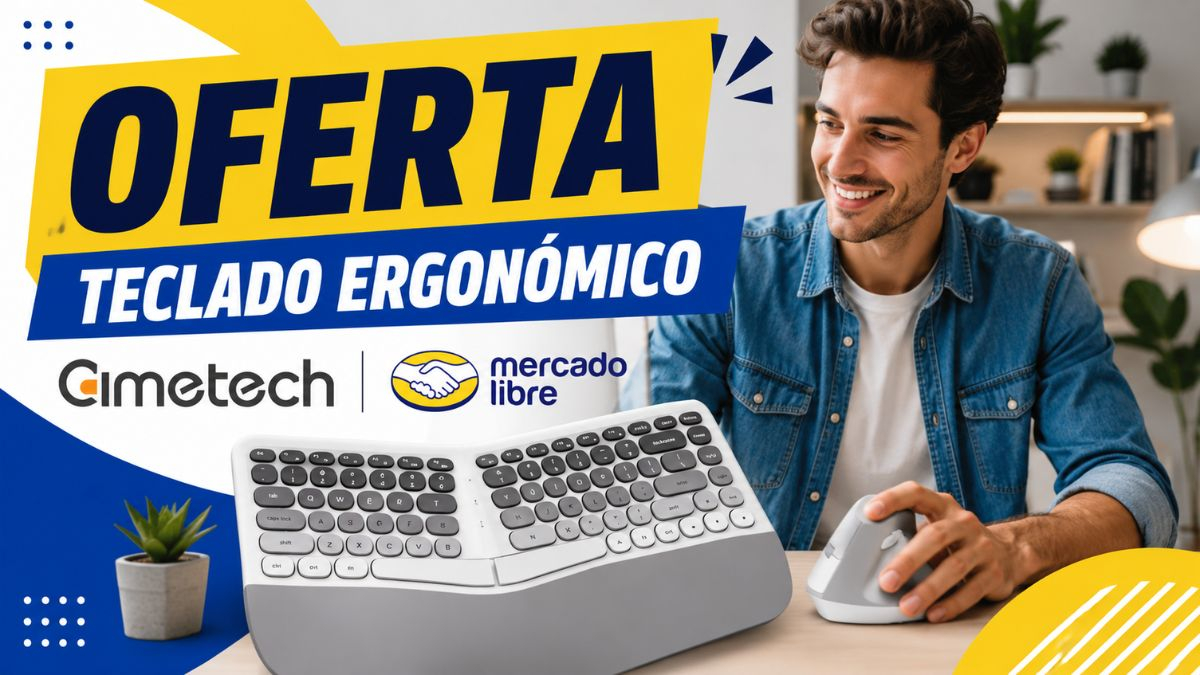 Teclado ergonómico Cimetech con 69% de descuento