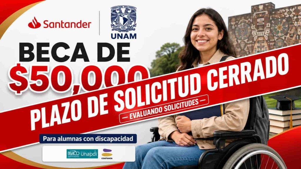 Beca Santander UNAM 2026: Solicita $50,000 antes del cierre