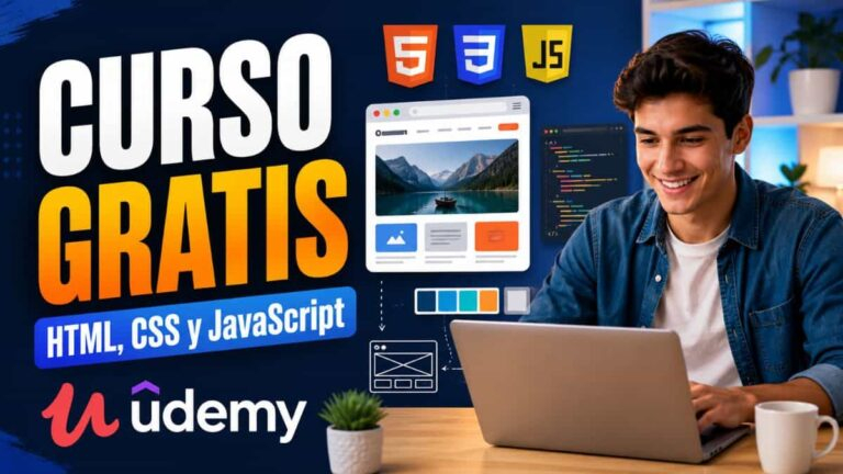 Curso gratuito de Udemy para crear páginas web con HTML y CSS