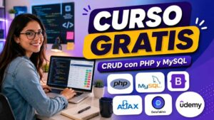 Curso gratuito de Udemy para crear un CRUD con PHP y MySQL