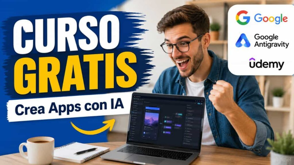 Google Antigravity con IA en un curso gratuito de Udemy